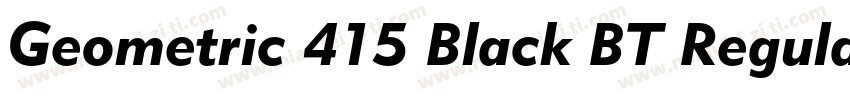 Geometric 415 Black BT Regular字体转换